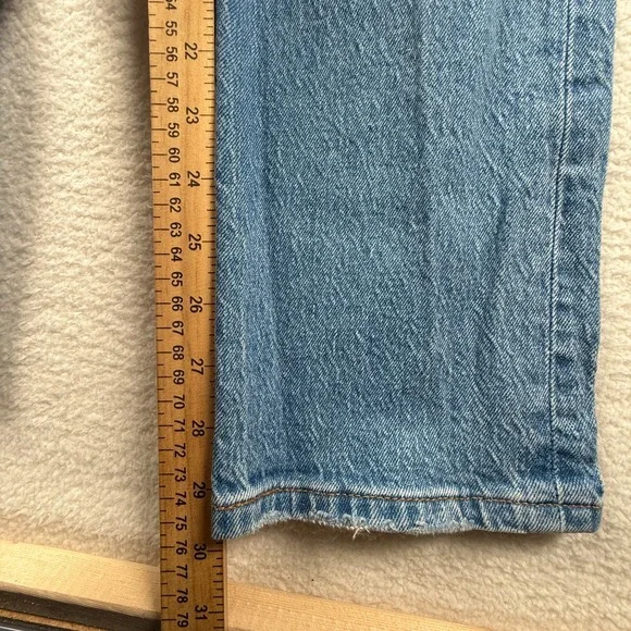 Levi's 501 Original Fit‎ Jeans Womens 27x30 Blue Denim Distressed Straight Leg - Picture 7 of 8